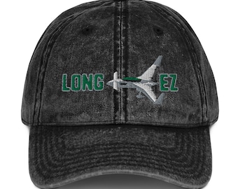 Long EZ Airplane Vintage Cotton Twill Cap