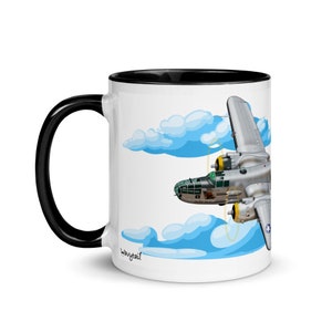 B-25 Mitchell Airplane Mug with Color Inside