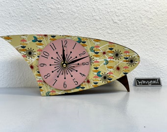MCM Style Desk Clock - Tan