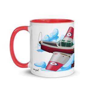 DeHavilland Chipmunk Airplane Mug with Color Inside