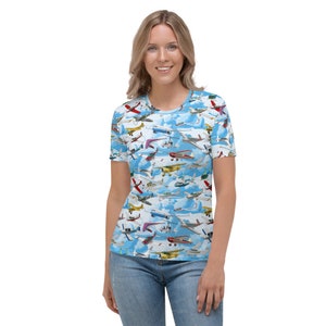 Favorite Airplanes with Clouds Women&#39;s T-shirt