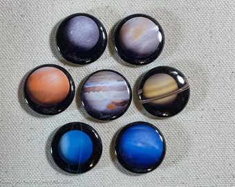 Pins / Magnets 1" - Planets of our Solar System (set of 7)