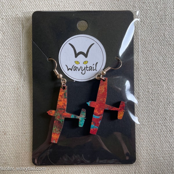 Airplane Dangly Earrings