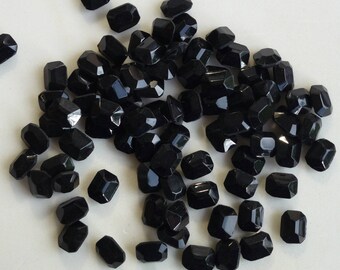 殿堂 Glass Milk Vintage 72 Rhinestones, Black Octagon, 10x8mm 絵画