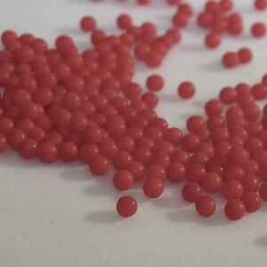 Vintage Glass Ballotini Balls, Coral Red, 2mm Round, Germany, 50 Gross, 7200 Pieces C6-4 image 4