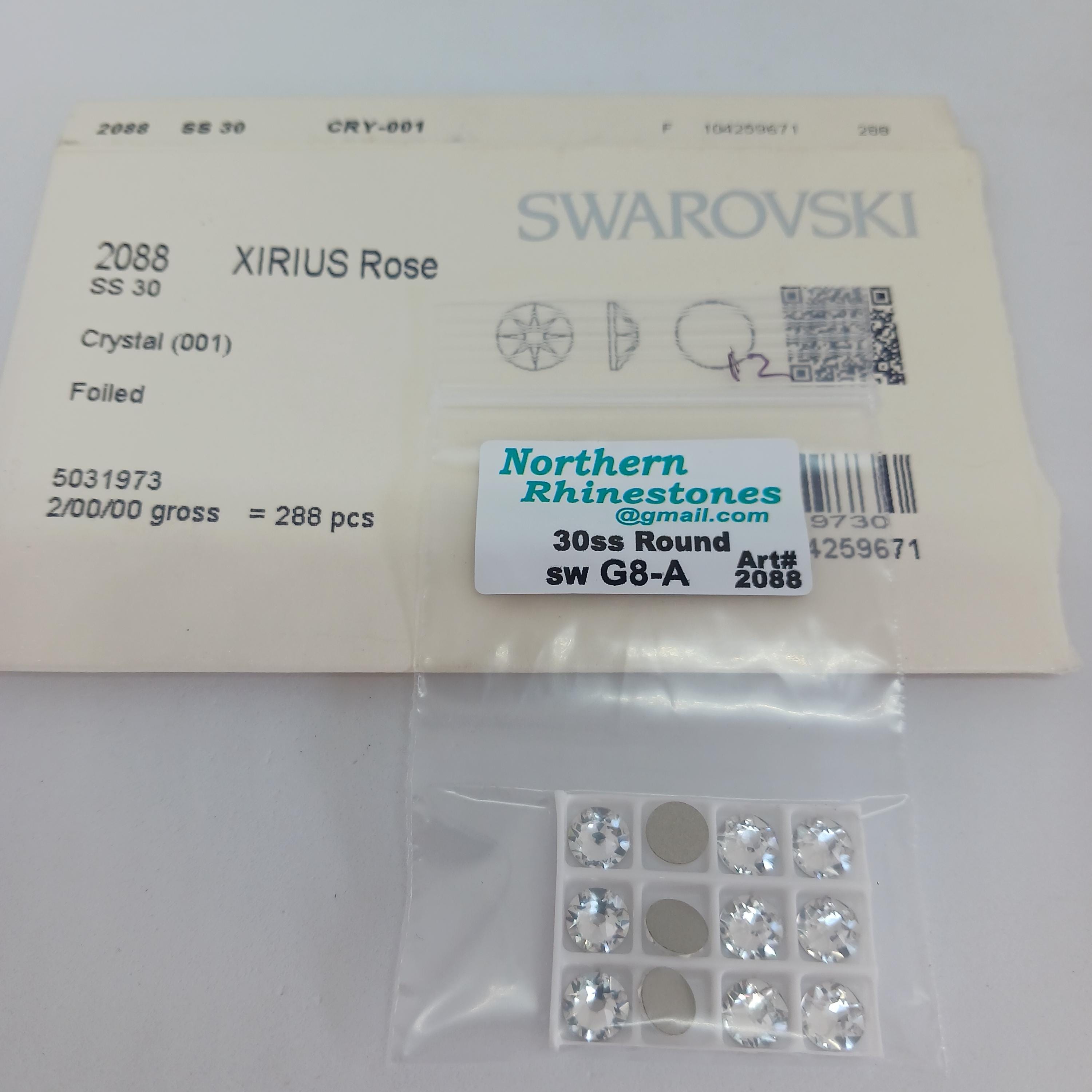 12 Swarovski Art 2088 Ss30 Xirius Rose Flat Crystal 6.5mm Foiled