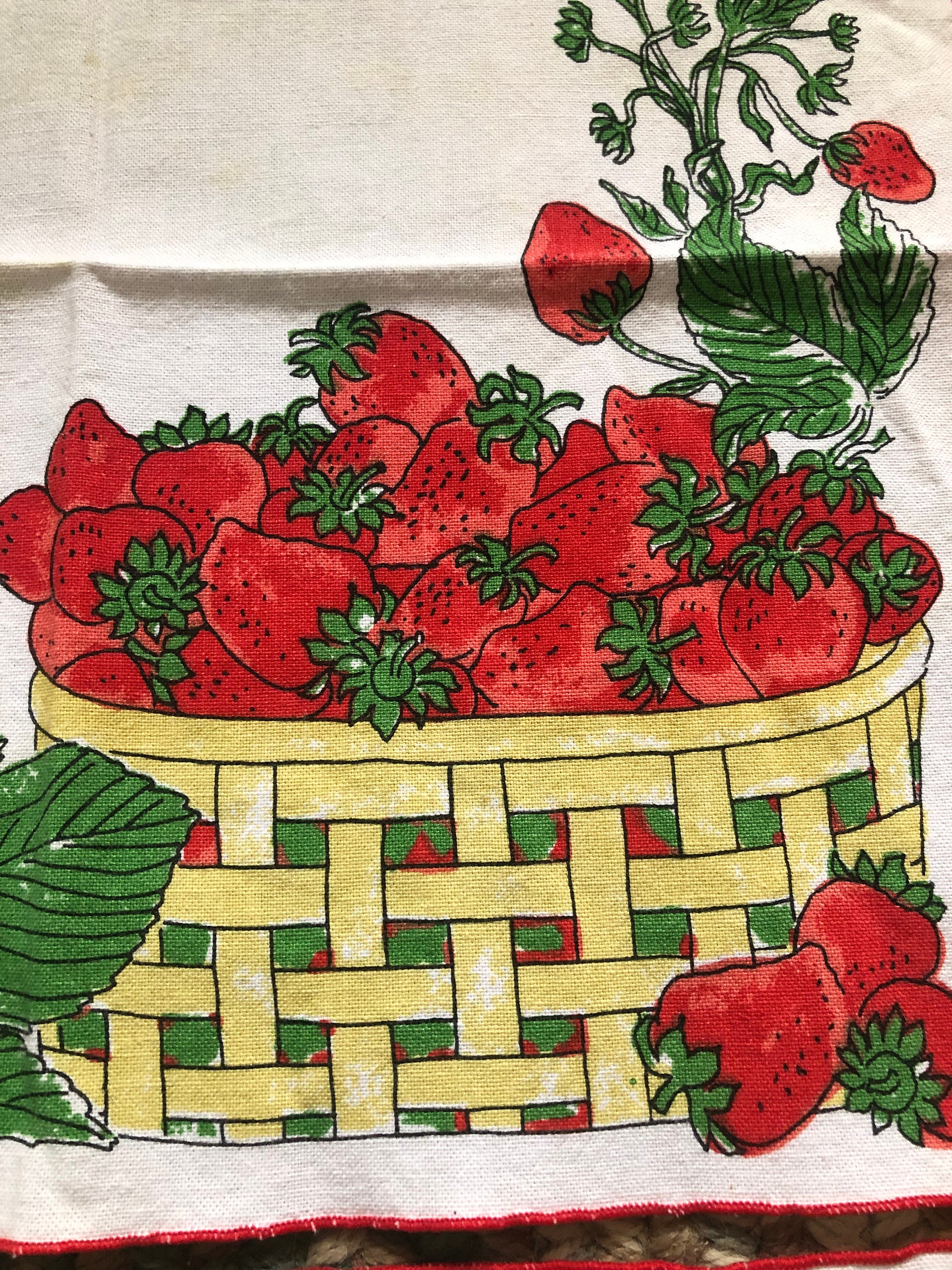 Vintage Vera Strawberry Cloth Napkins Set of 3 Etsy