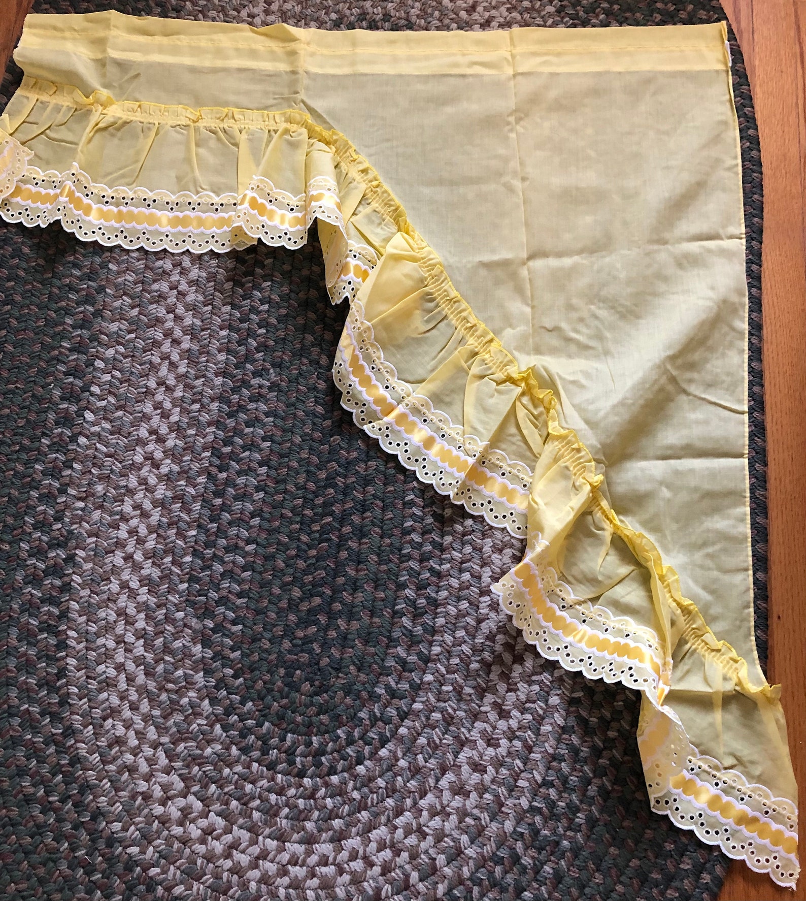 Vintage JC Penney Yellow Swag Curtains New Unused with Etsy