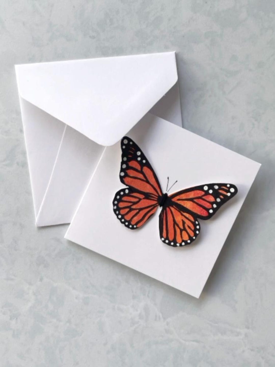 Mini Monarch Butterfly Greeting Cards, Set of 5 - Etsy