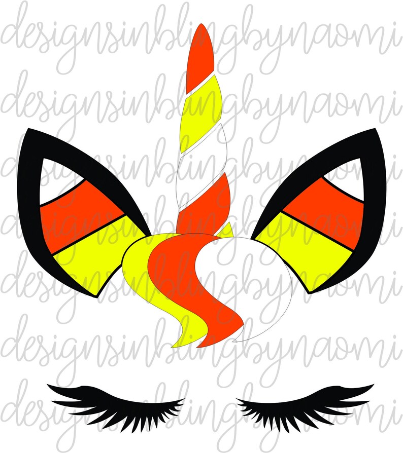 Candy Corn Unicorn DIGITAL DOWNLOAD Etsy
