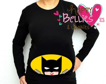 Superhero maternity shirt, Pregnancy shirt, Gender reveal shirt, Pregnancy announcement shirt, Halloween maternity shirt, Maternity costume
