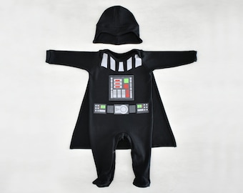 Darth vader baby cosplay, Halloween baby costume, Dark side cosplay, Newborn baby outfit for pictures, I am your father