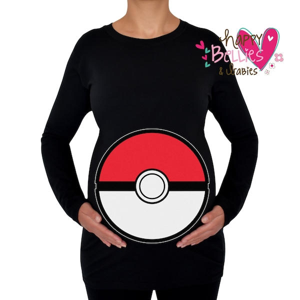 Chemise de maternité Pokeball - Chemise annonce de grossesse - Costume de maternité - Chemise de maternité Halloween