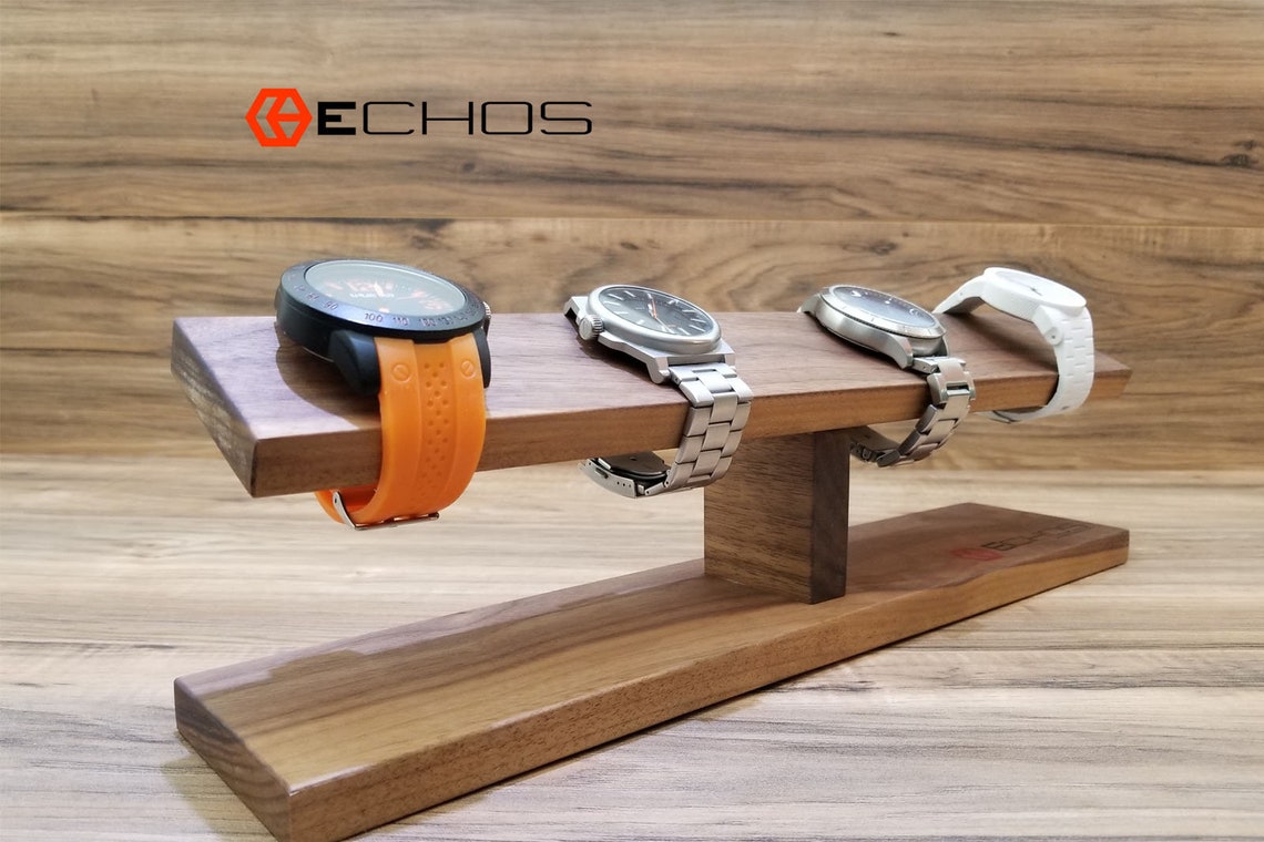 Modern Solid Wooden Watch Holder Etsy