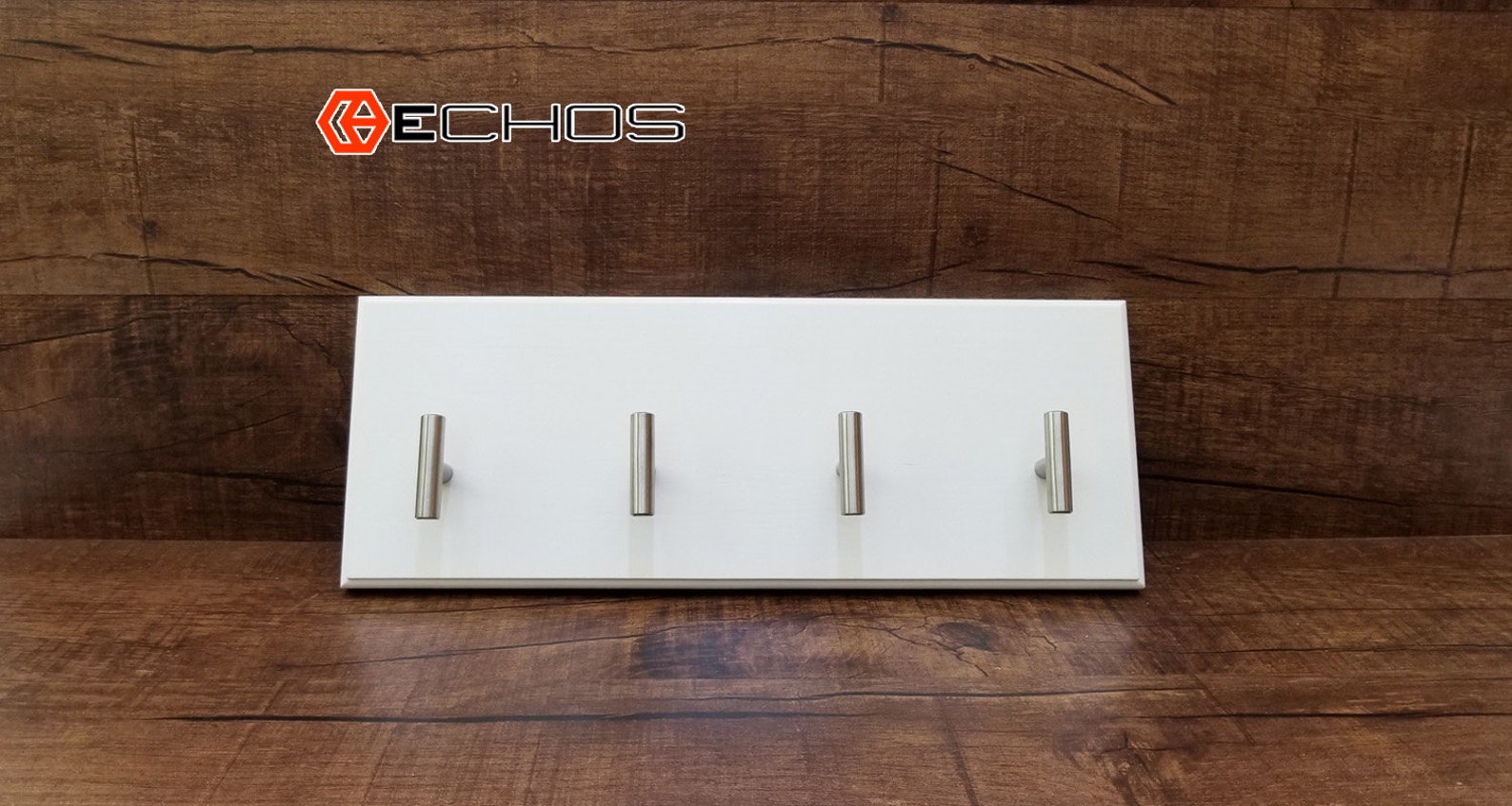 White Wall Coat Rack With Stainless Steel Hooks Etsy