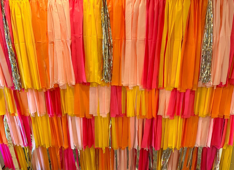 CUSTOM Dazed & Engaged Fringe Backdrop, Siesta Key Bachelorette, Custom