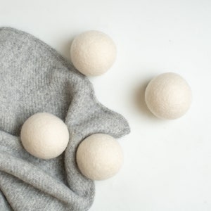 Versatile Handmade Wool Dryer Balls for Naturally Softer, Faster, Reusable, Unscented, Undyed, Can Repurposed, and More Eco-Friendly Laundry