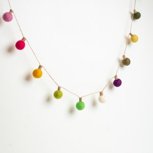Handmade Felt Light Wool String Garlands/ Christmas Xmas Tree Felt Garland/ Christmas Decor/ Wall Hanger/ Kids Room Decor/ Fireplace Decor