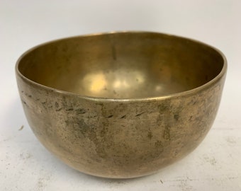 Wunderschöne antike Tiefenheilung Himalaya Klangschale 18cm ID#N52