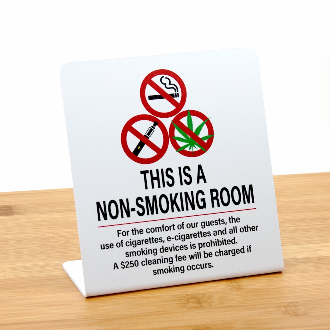 Non-Smoking Guest Room Signs Choose Pack Size Plastic Etsy 日本