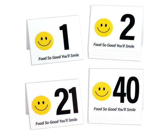 Resturant Table Numbers 1-40, Tent Style Table Numbers, 