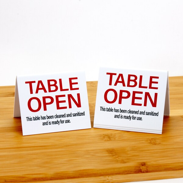 Table Open Signs, Tent Style Plastic Signs, 20pk, Free Shipping