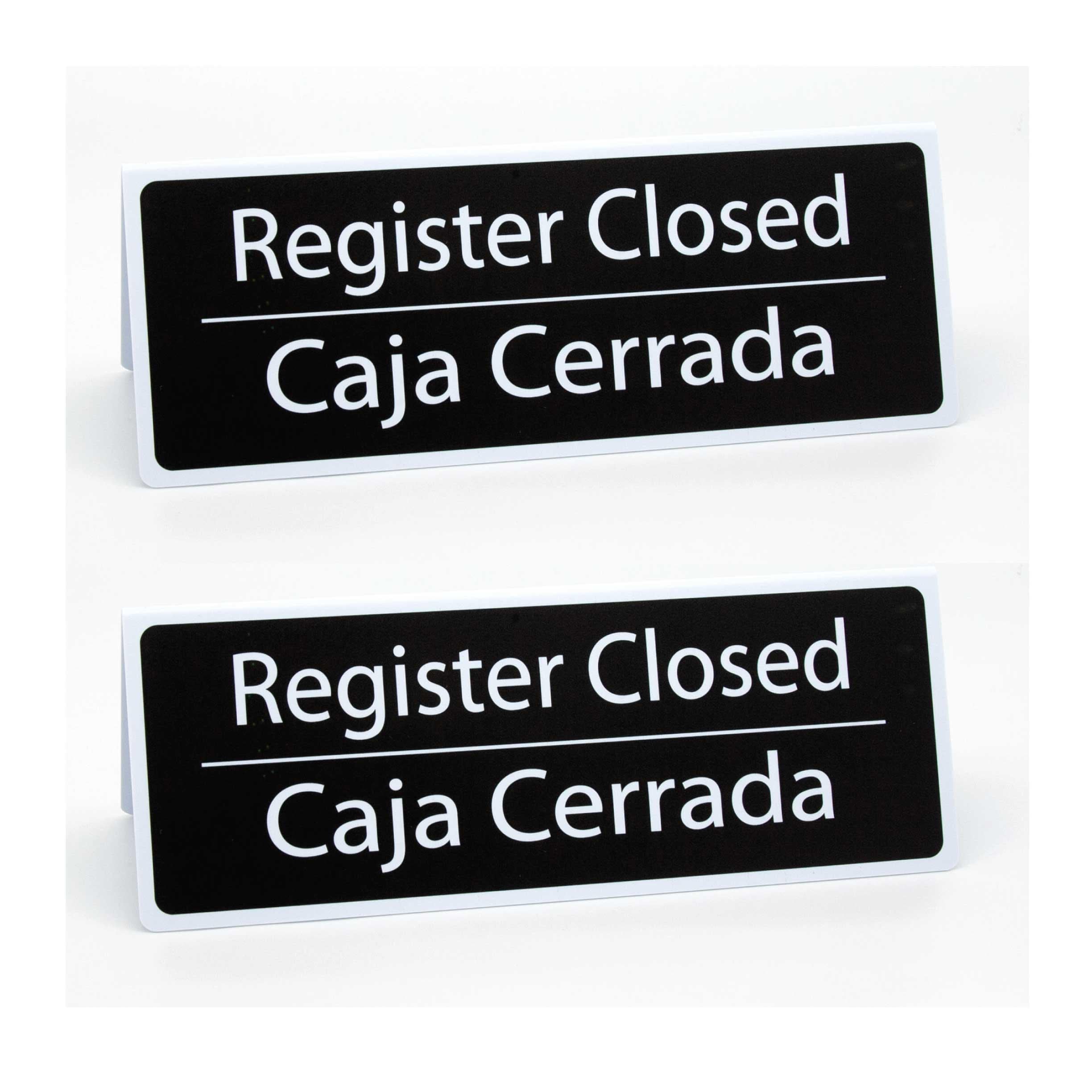 Register Closed Sign