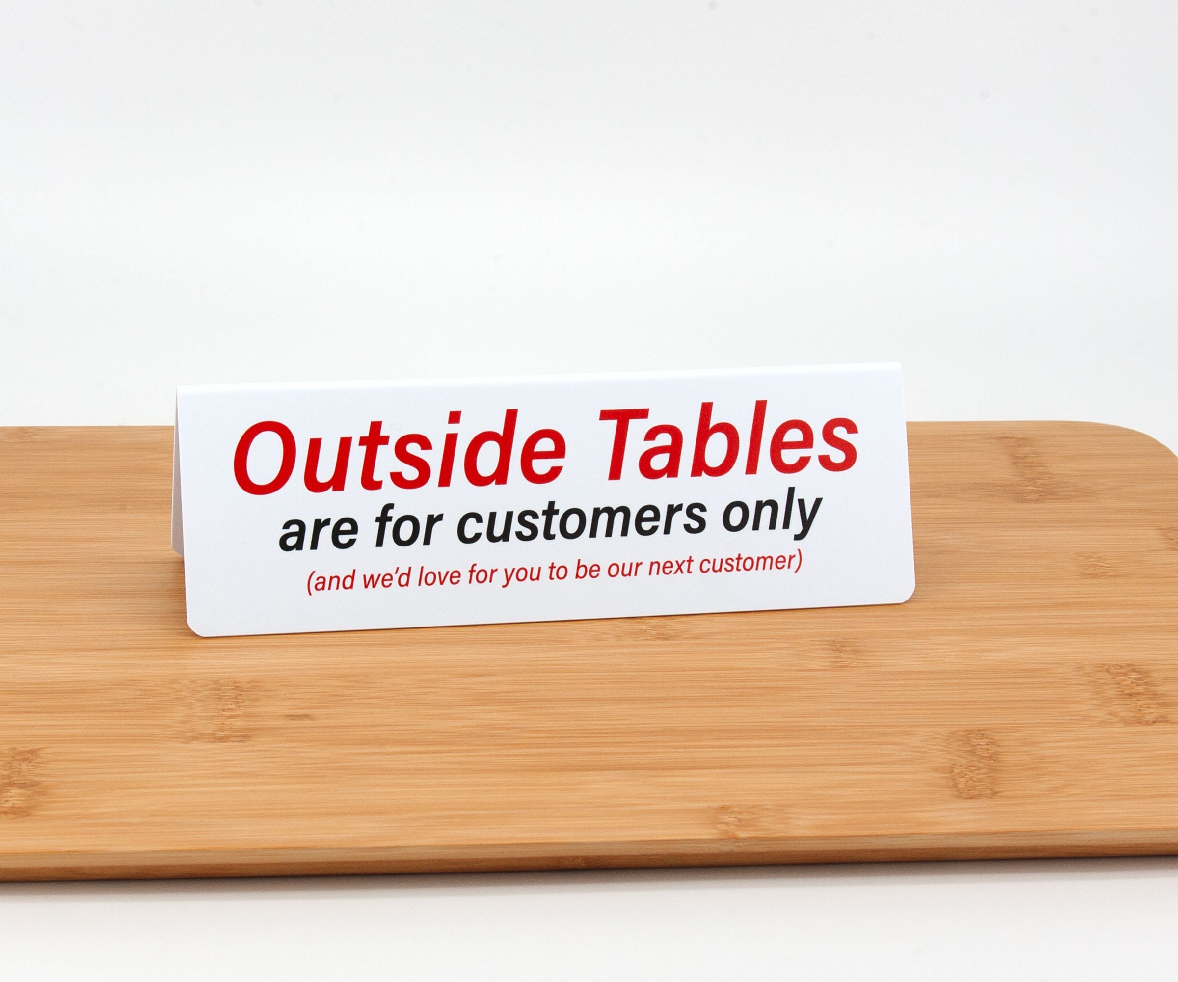 Table Service Only Sign Outside Tables Are for Customers Seating Signs, 8 Pack, Plastic Tent ...
