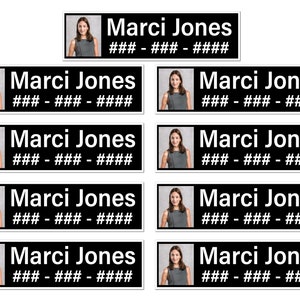 9pk Real Estate Sign Riders, Picture, Name and Number, Choose Color, Corrugated Plastic, Free Shipping