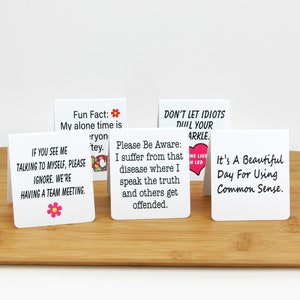  Funny Desk Signs,30 Different Fun and Flip-Over Messages for Office  Gifts,Perfect Desk Accessories,A Terrific Office Gift,Office Gift for Cat  Dog Love,A Gift for colleague,Mother's Day, Father's Day,Christmas Day（4.7  x 4.7） 