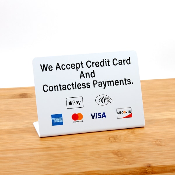 Credit Cards Only Sign - Etsy