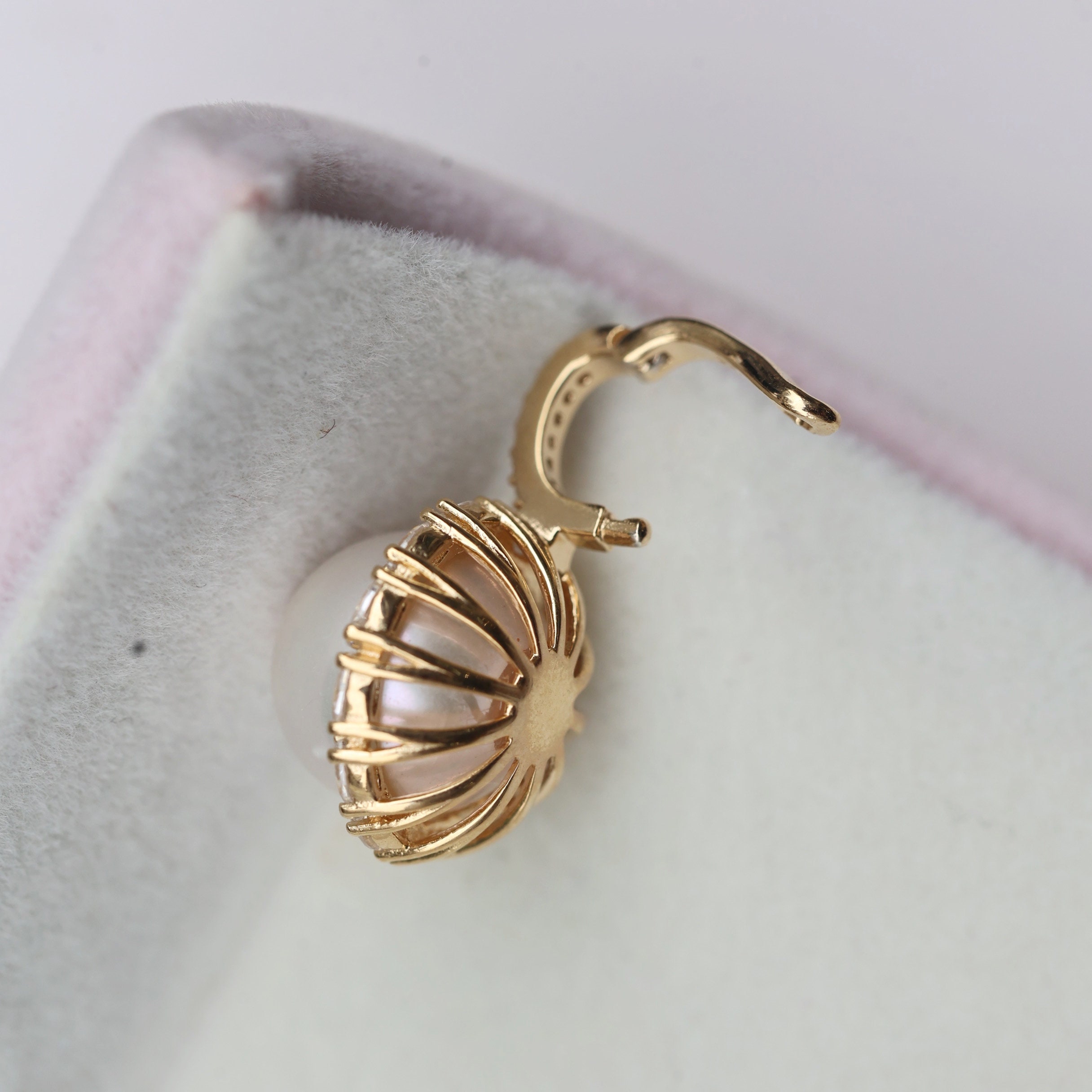 10-11mm Clip-on Freshwater Pearl Pendant,large Pearl Pendant