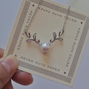 Christmas Antler Necklace, Sterling Silver Antler Gift for Hunter Gifts for Women, Deer Antler Necklace, Talisman Pendant, Antler Jewelry