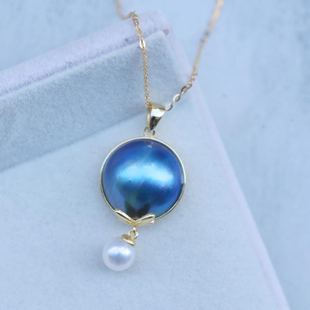 [Designer's Choice]Ocean Mirror Radiant 19mm Mabe Pearl Filigree Bracelet w/ S925 Silver
