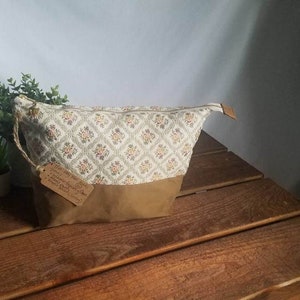 LARGE Upcycled Carry-All Pouch | Tapestry Florals