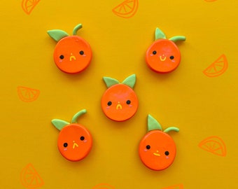 Fruity Orange Clay Pin