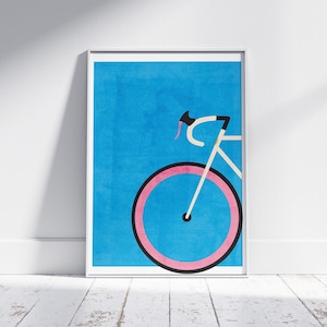 Minimalist Bicycle Wall Art, Color Block, Mid Century Modern Style, Gift For Cyclist, Bicycle Lovers, 3 Print Digital Download Bundle