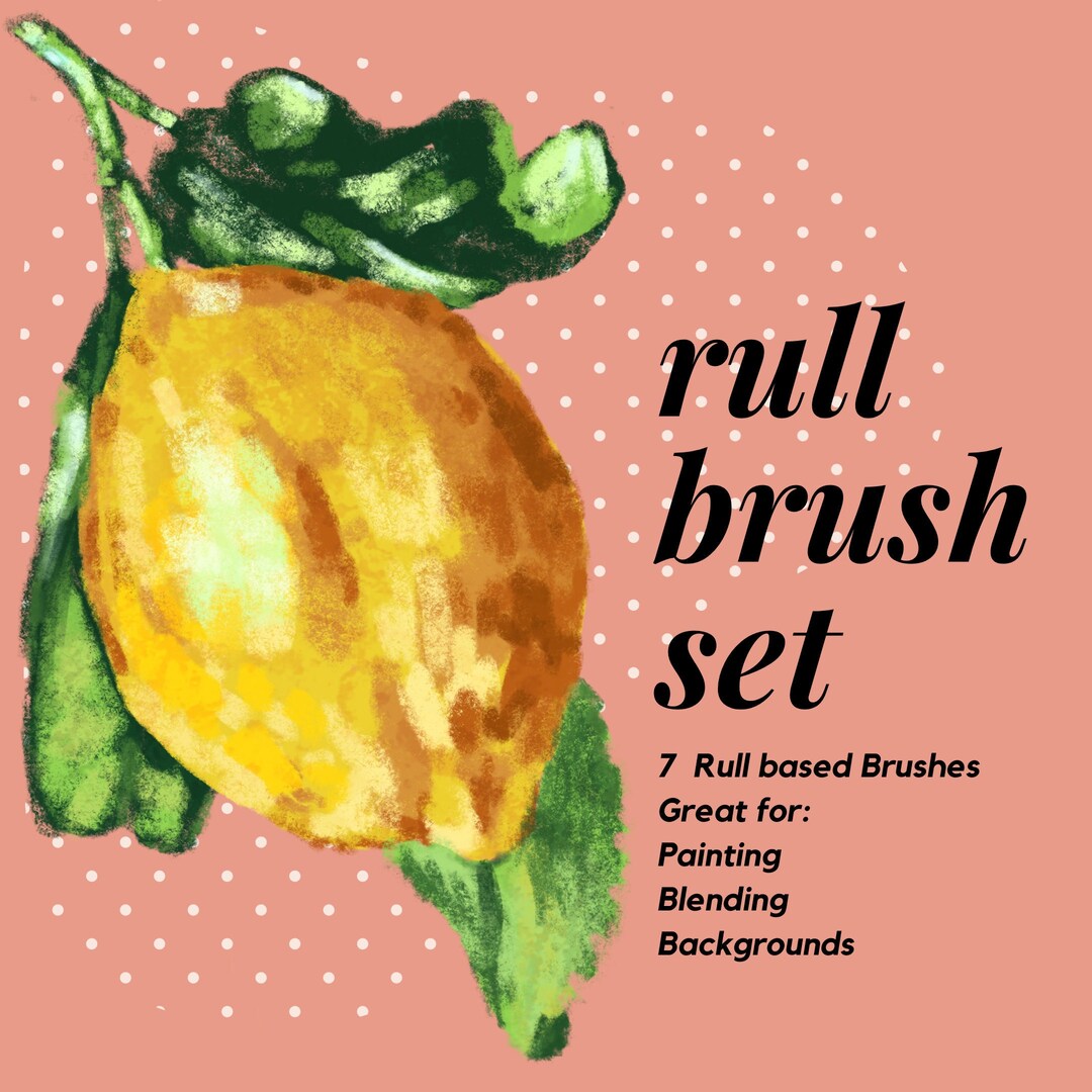 Procreate Texture Brush Set Painterly Rull Texture Brush Pack for