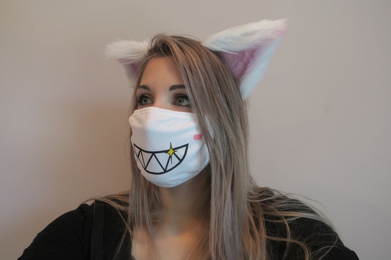 Large White Cat Ears