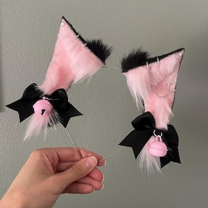 Pink Cat Ears w/ Bows
