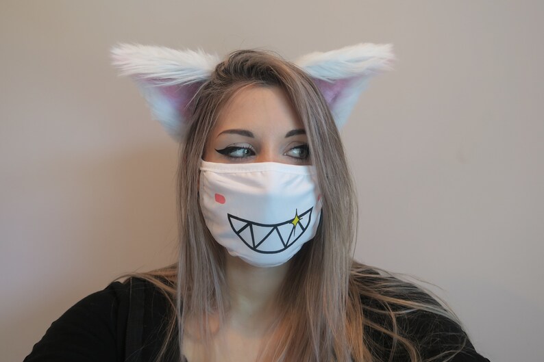 Large White Cat Ears