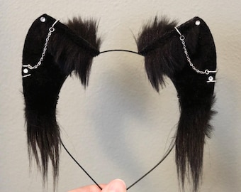 Pre- Order Black Cat Ears - customizable