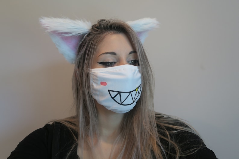 Large White Cat Ears