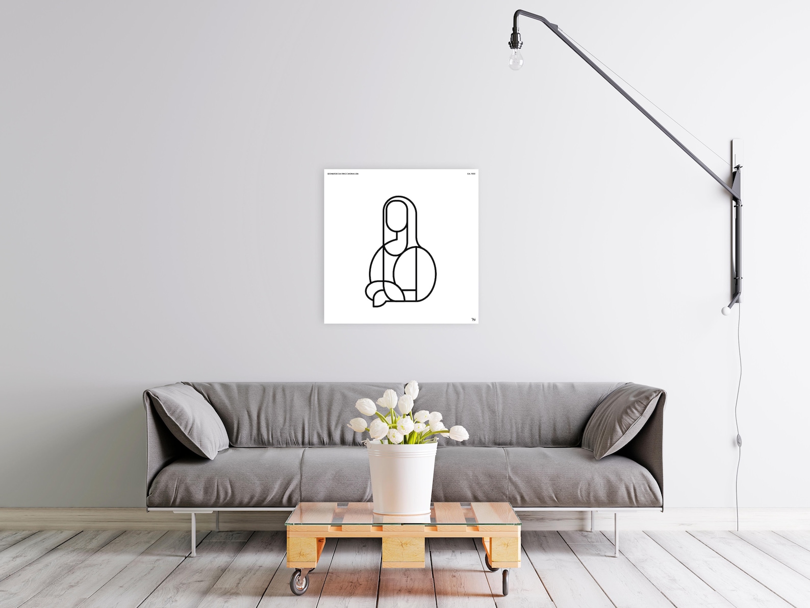 Lisa Line Design Mona Lisa, 5 High Resolution JPG Files, Abstract Art, Leonardo Da Vinci ...