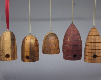 Unique Handmade Bee Skep Ornaments