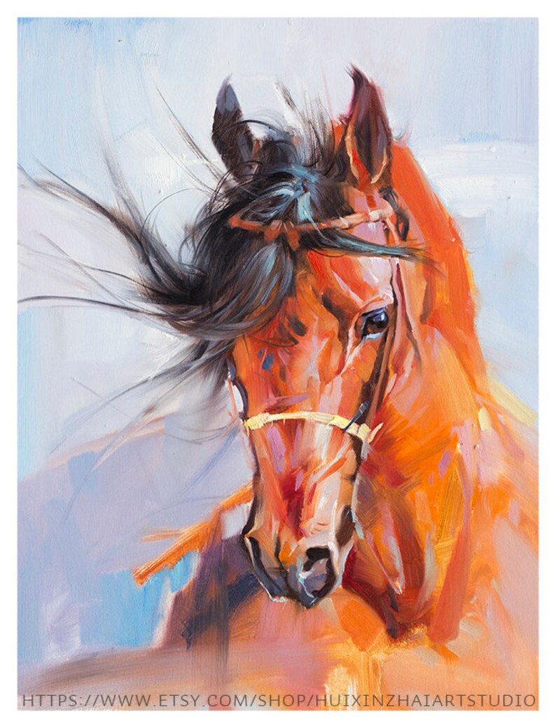HORSE OIL PAINTING Original oil painting horse painting Etsy