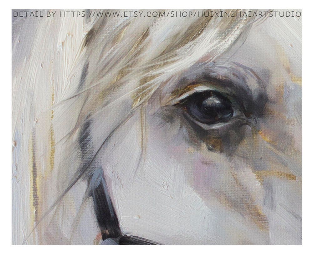 HORSE OIL PAINTING Large oil painting horse painting Large Etsy
