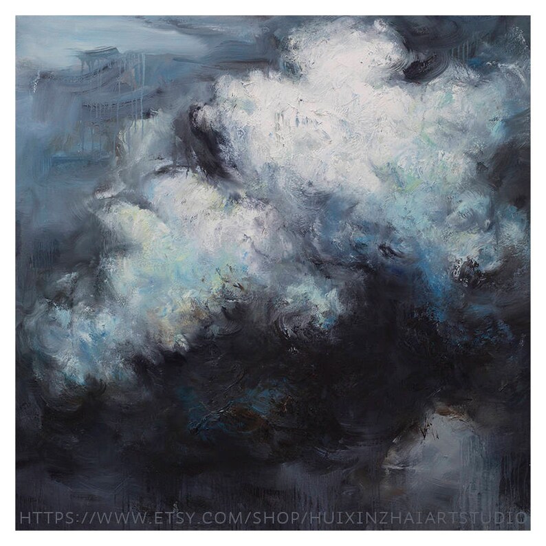 Large Abstract Oil Painting abstract painting Cloud Etsy