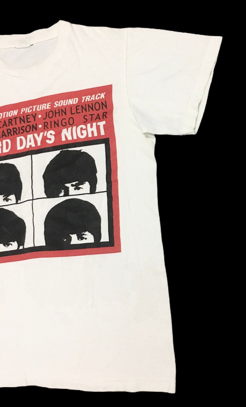 Rare Design Vintage The Beatles A Hard Day/'s Night T-shirt 2000s