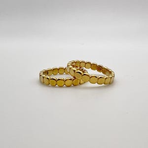 18k Gold Plated Circle Banded Ring, Circle Banded Ring, Flat Circle Ring, Round Gold Band Ring, Minimal Ring | Suradesires